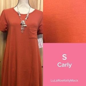 LuLaRoe Solid Orange Carly BNWT